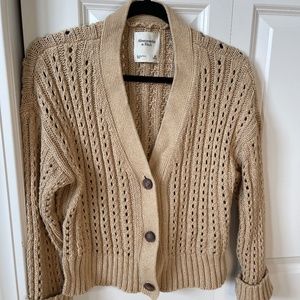 Abercrombie Cardigan tan sweater